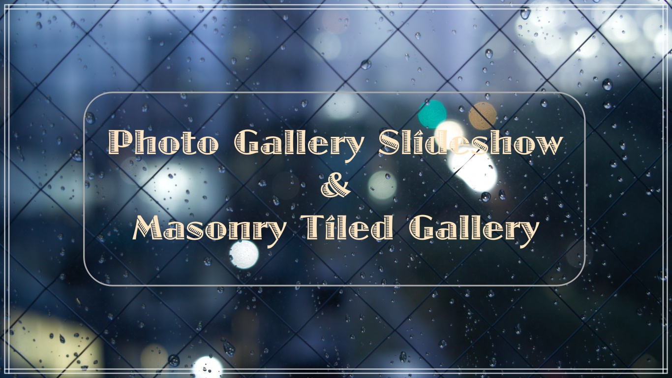 การใช้ Plugin Photo Gallery Slideshow & Masonry Tiled Gallery แบบเบื้องต้น